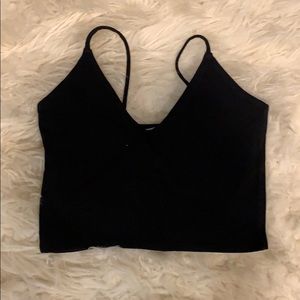 Basic black crop tank